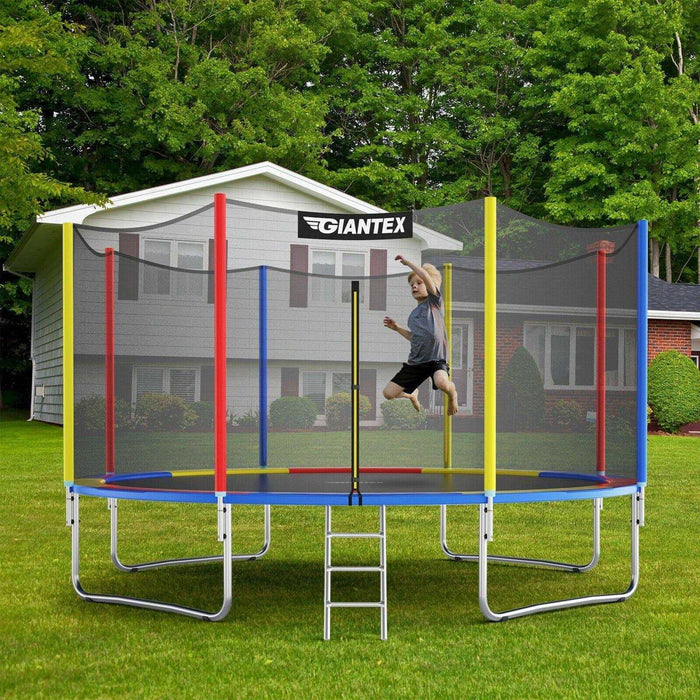 14 Ft Trampoline with Safety Enclosure Net and Ladder