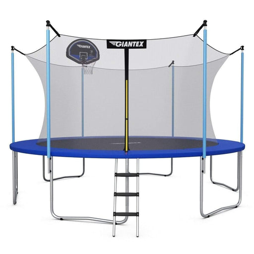 15 FT Trampoline Combo Bounce Jump With Basketball Hoop