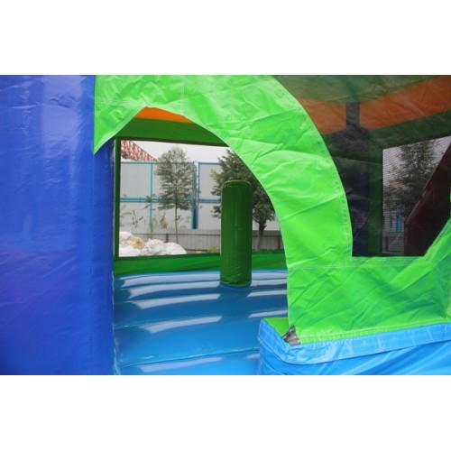 Rainbow Castle 4-In-1 Commercial Bounce House Combo Wet n Dry