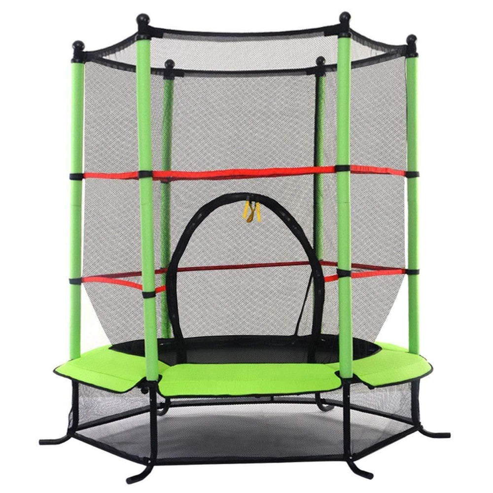 Giantex 55" Round Exercise Jumping Mini Trampoline with Safety Pad,Green