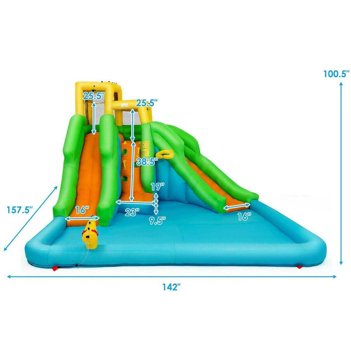 Kids Inflatable Water Park Bounce House with 480 W Blower