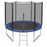 Outdoor Trampoline Bounce Combo with Safety Closure Net Ladder